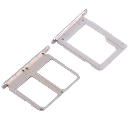 For Galaxy A9100 / A9 (2016) 2 SIM Card Tray + Micro SD Card Tray (Gold) - Card Tray by buy2fix | Online Shopping UK | buy2fix