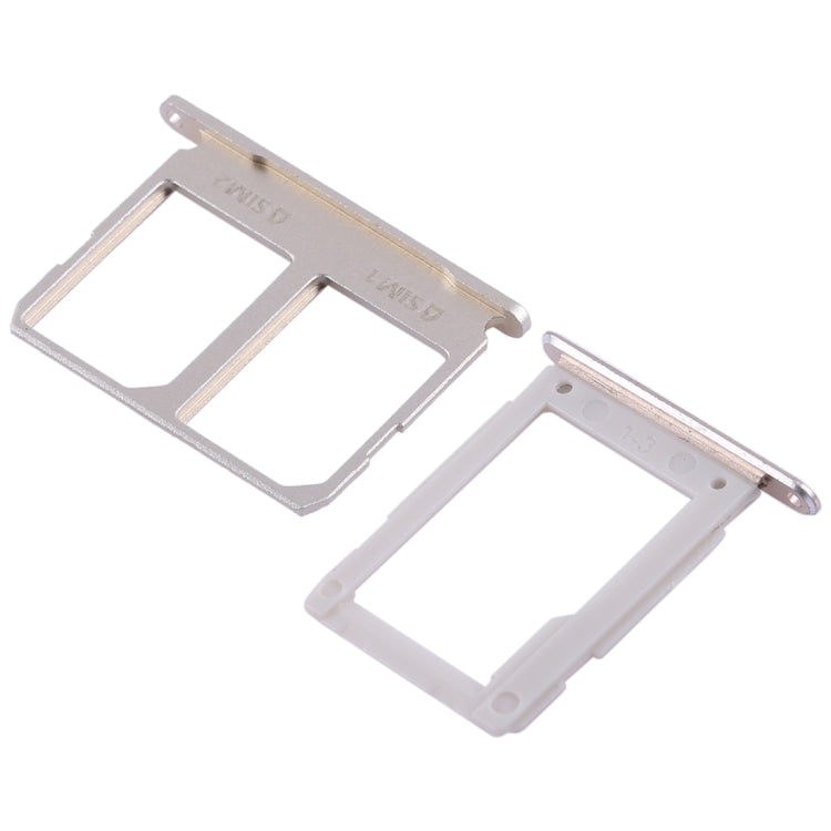 For Galaxy A9100 / A9 (2016) 2 SIM Card Tray + Micro SD Card Tray (Gold) - Card Tray by buy2fix | Online Shopping UK | buy2fix