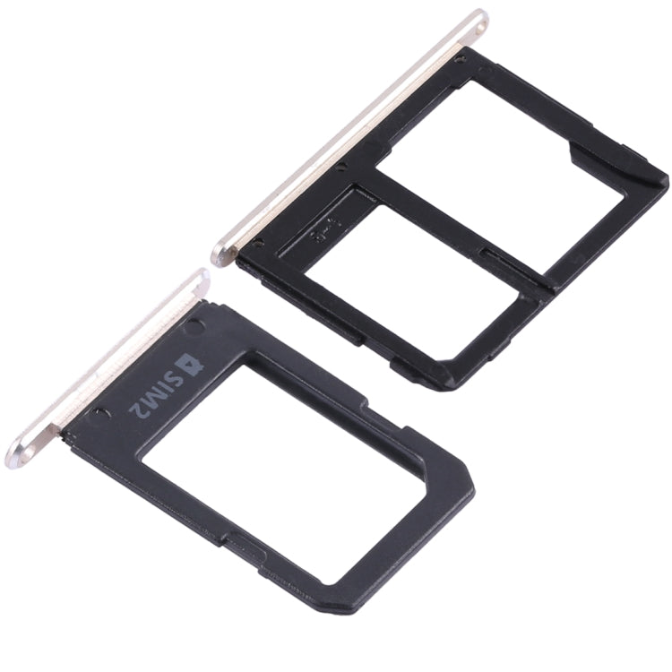 For Galaxy A5108 / A7108 2 SIM Card Tray + Micro SD Card Tray (Gold) - Card Tray by buy2fix | Online Shopping UK | buy2fix