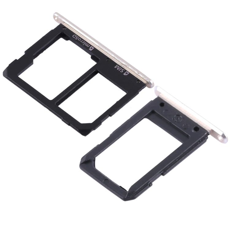 For Galaxy A5108 / A7108 2 SIM Card Tray + Micro SD Card Tray (Gold) - Card Tray by buy2fix | Online Shopping UK | buy2fix