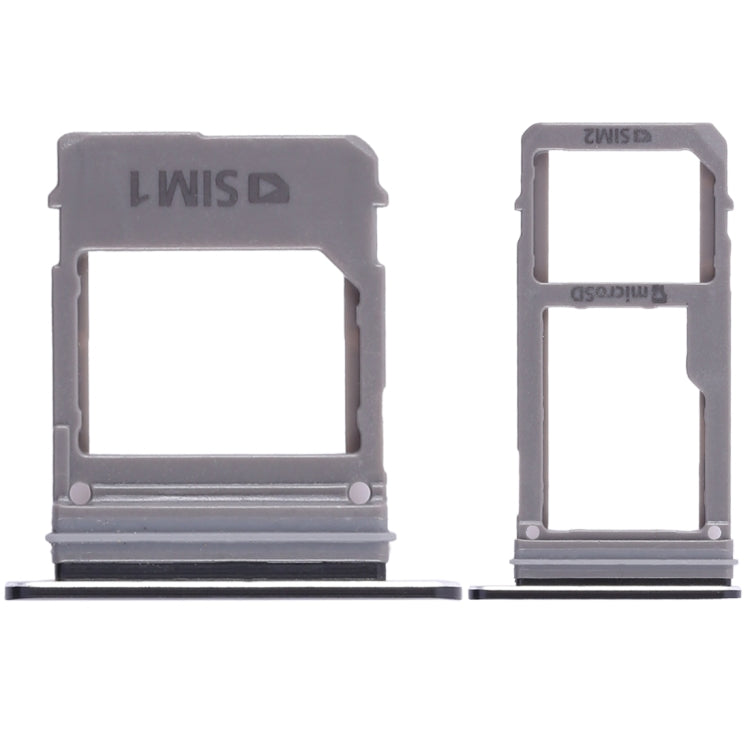 For Galaxy A520 / A720 2 SIM Card Tray + Micro SD Card Tray (Black) - Card Tray by buy2fix | Online Shopping UK | buy2fix