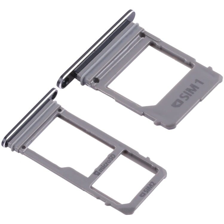 For Galaxy A520 / A720 2 SIM Card Tray + Micro SD Card Tray (Black) - Card Tray by buy2fix | Online Shopping UK | buy2fix