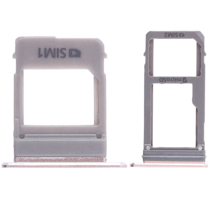 For Galaxy A520 / A720 2 SIM Card Tray + Micro SD Card Tray (Pink) - Card Tray by buy2fix | Online Shopping UK | buy2fix
