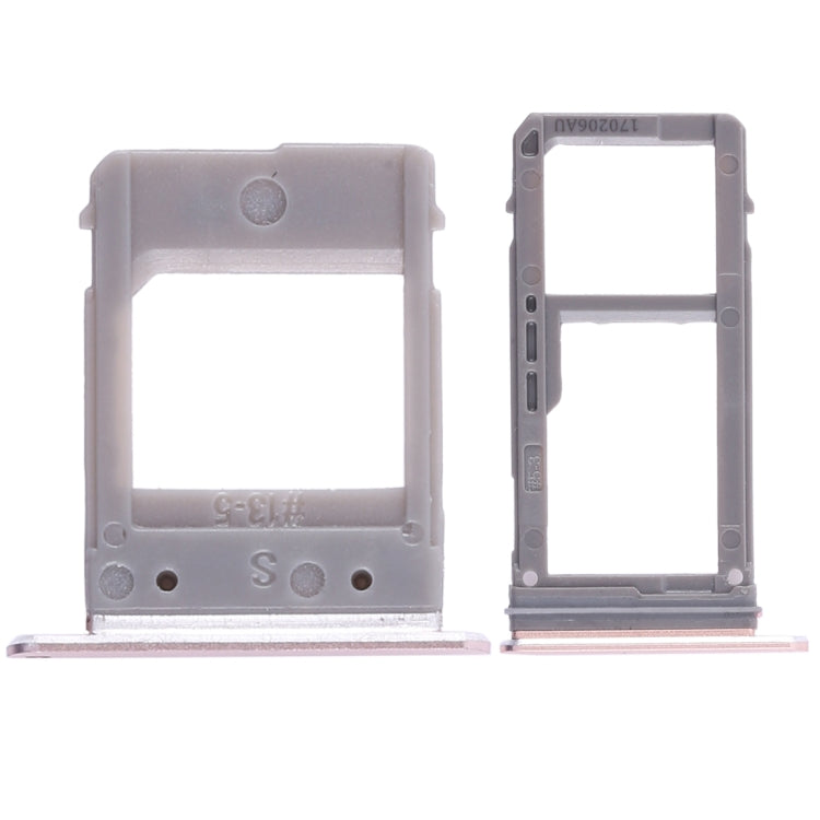 For Galaxy A520 / A720 2 SIM Card Tray + Micro SD Card Tray (Pink) - Card Tray by buy2fix | Online Shopping UK | buy2fix