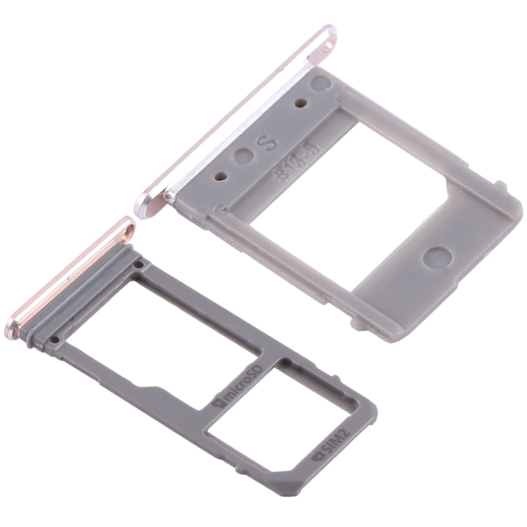 For Galaxy A520 / A720 2 SIM Card Tray + Micro SD Card Tray (Pink) - Card Tray by buy2fix | Online Shopping UK | buy2fix