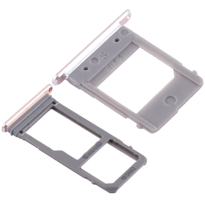 For Galaxy A520 / A720 2 SIM Card Tray + Micro SD Card Tray (Pink) - Card Tray by buy2fix | Online Shopping UK | buy2fix