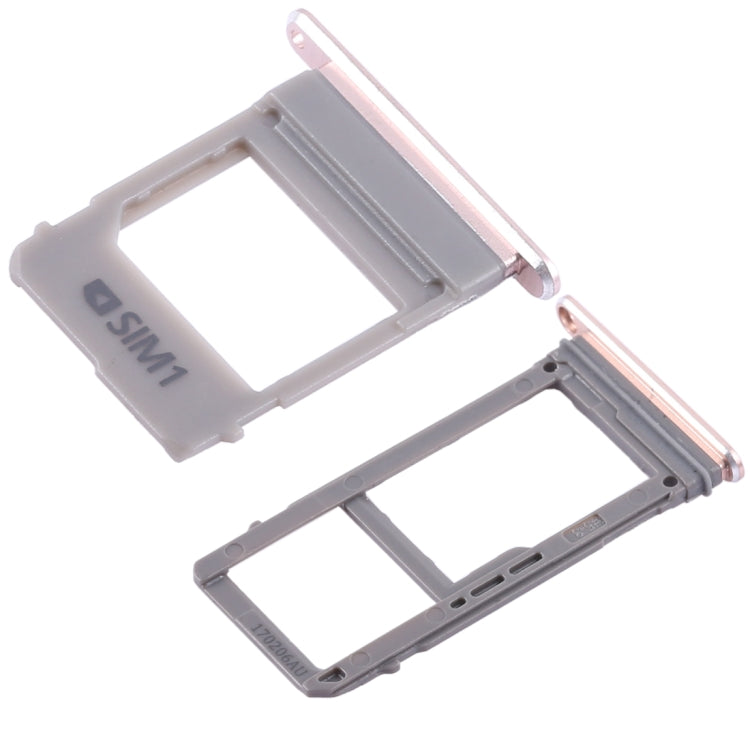 For Galaxy A520 / A720 2 SIM Card Tray + Micro SD Card Tray (Pink) - Card Tray by buy2fix | Online Shopping UK | buy2fix