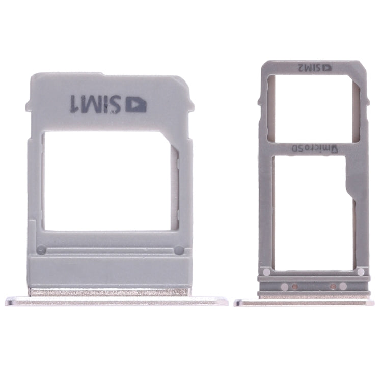 For Galaxy A520 / A720 2 SIM Card Tray + Micro SD Card Tray (Gold) - Card Tray by buy2fix | Online Shopping UK | buy2fix