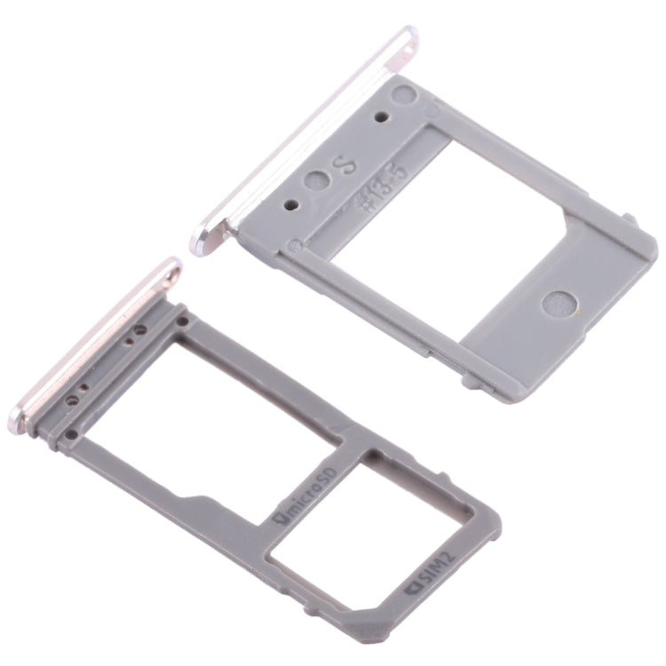 For Galaxy A520 / A720 2 SIM Card Tray + Micro SD Card Tray (Gold) - Card Tray by buy2fix | Online Shopping UK | buy2fix