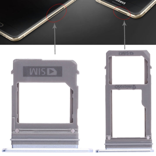 For Galaxy A520 / A720 2 SIM Card Tray + Micro SD Card Tray (Blue) - Card Tray by buy2fix | Online Shopping UK | buy2fix