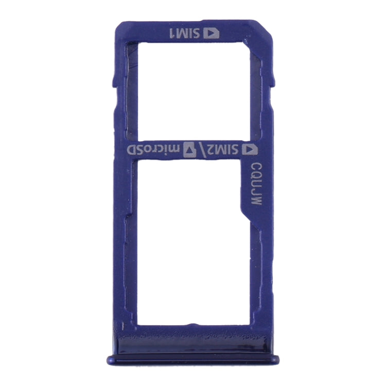 For Samsung Galaxy A60 SIM Card Tray + SIM Card Tray / Micro SD Card Tray (Blue) - Card Tray by buy2fix | Online Shopping UK | buy2fix