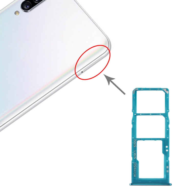 For Samsung Galaxy A30s SIM Card Tray + SIM Card Tray + Micro SD Card Tray (Green) - Card Tray by buy2fix | Online Shopping UK | buy2fix