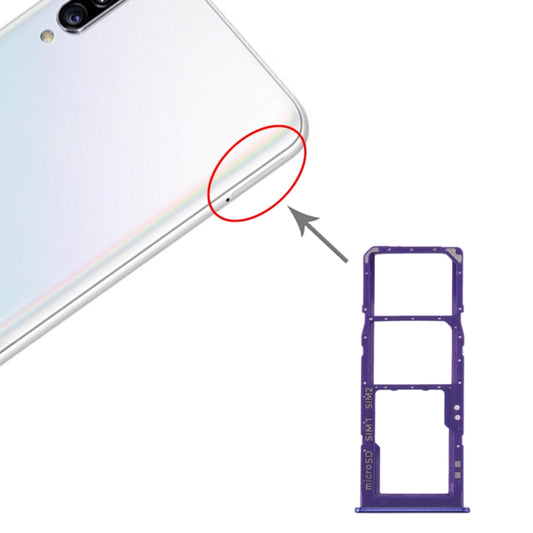 For Samsung Galaxy A30s SIM Card Tray + SIM Card Tray + Micro SD Card Tray (Blue) - Card Tray by buy2fix | Online Shopping UK | buy2fix