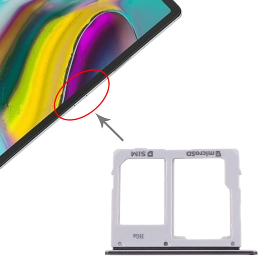 For Samsung Galaxy Tab S5e SM-T725 SIM Card Tray + Micro SD Card Tray (Black) - Card Tray by buy2fix | Online Shopping UK | buy2fix
