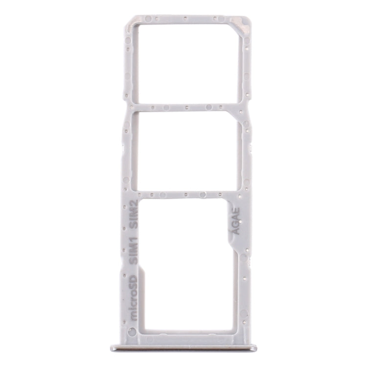 For Samsung Galaxy A71 SIM Card Tray + SIM Card Tray + Micro SD Card Tray (Silver) - Card Tray by buy2fix | Online Shopping UK | buy2fix
