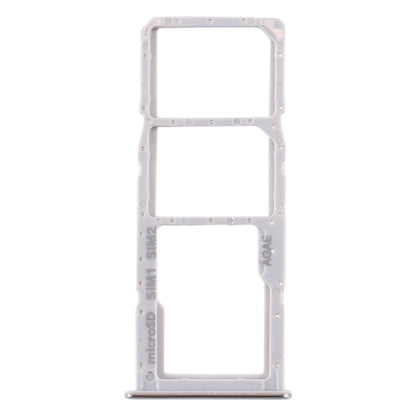 For Samsung Galaxy A71 SIM Card Tray + SIM Card Tray + Micro SD Card Tray (Silver) - Card Tray by buy2fix | Online Shopping UK | buy2fix