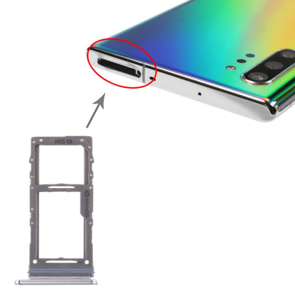 For Samsung Galaxy Note10+ SIM Card Tray / Micro SD Card Tray (Grey) - Card Tray by buy2fix | Online Shopping UK | buy2fix