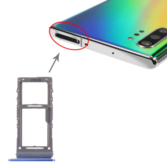 For Samsung Galaxy Note10+ SIM Card Tray / Micro SD Card Tray (Blue) - Card Tray by buy2fix | Online Shopping UK | buy2fix