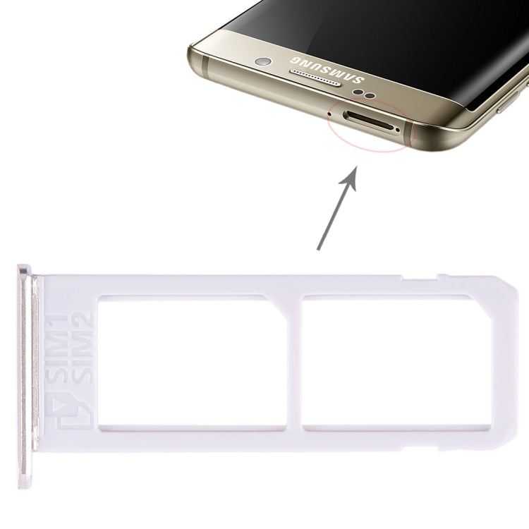 For Galaxy S6 Edge plus / S6 Edge+ 2 SIM Card Tray (Gold) - Card Tray by buy2fix | Online Shopping UK | buy2fix
