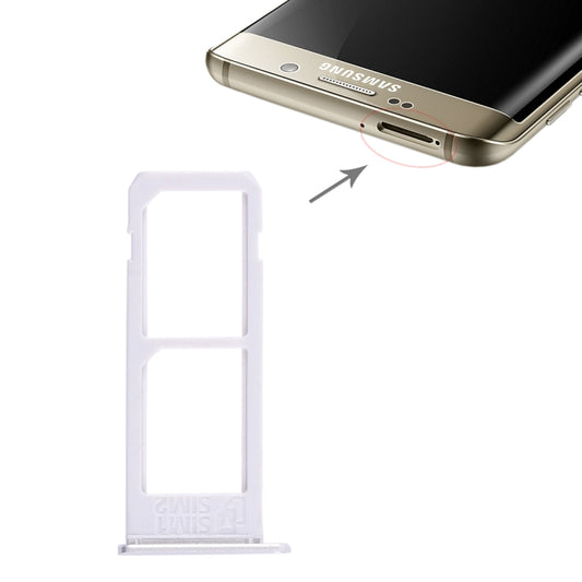 For Galaxy S6 Edge plus / S6 Edge+ 2 SIM Card Tray (Silver) - Card Tray by buy2fix | Online Shopping UK | buy2fix