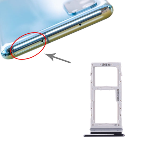 For Samsung Galaxy S20 SIM Card Tray + SIM Card Tray / Micro SD Card Tray (Black) - Card Tray by buy2fix | Online Shopping UK | buy2fix