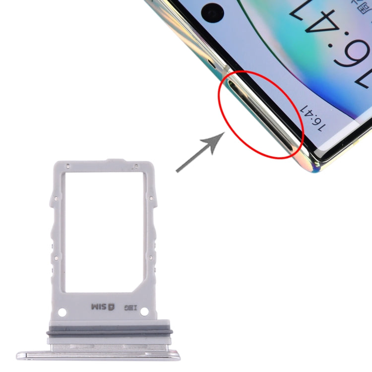 For Samsung Galaxy Note10+ 5G SIM Card Tray (White) - Card Tray by buy2fix | Online Shopping UK | buy2fix