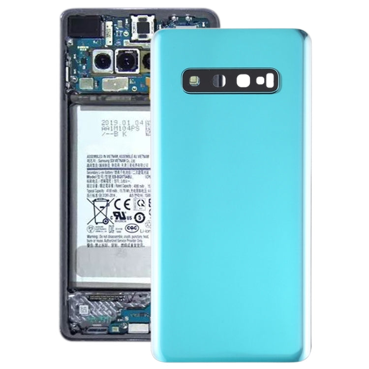 For Galaxy S10+ Battery Back Cover with Camera Lens (Green) - Back Cover by buy2fix | Online Shopping UK | buy2fix