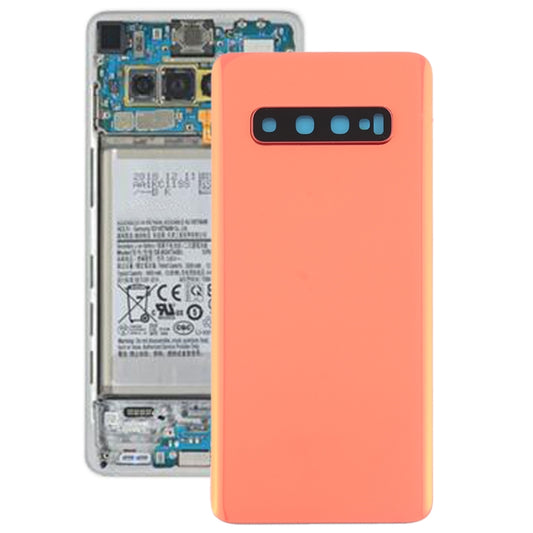 For Galaxy S10 Battery Back Cover with Camera Lens (Pink) - Back Cover by buy2fix | Online Shopping UK | buy2fix