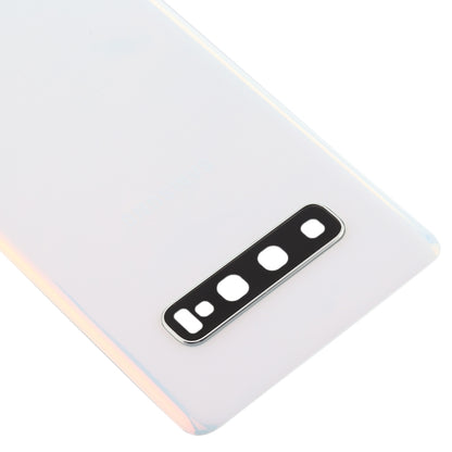 For Galaxy S10 Battery Back Cover with Camera Lens (White) - Back Cover by buy2fix | Online Shopping UK | buy2fix