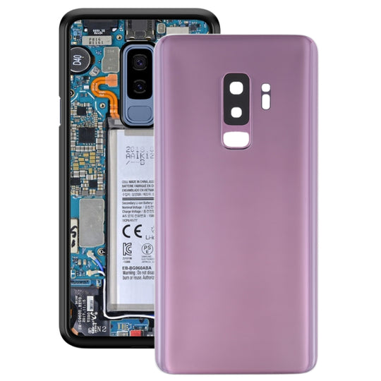 For Galaxy S9+ Battery Back Cover with Camera Lens Frame (Purple)