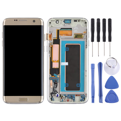 Original Super AMOLED Material LCD Screen and Digitizer Full Assembly(with Frame / Charging Port Flex Cable / Power Button Flex Cable / Volume Button Flex Cable) for Galaxy S7 Edge / G935F / G935FD(Gold) - LCD Screen by buy2fix | Online Shopping UK | buy2fix