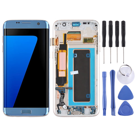 Original Super AMOLED Material LCD Screen and Digitizer Full Assembly(with Frame / Charging Port Flex Cable / Power Button Flex Cable / Volume Button Flex Cable) for Galaxy S7 Edge / G935F / G935FD(Blue) - LCD Screen by buy2fix | Online Shopping UK | buy2fix