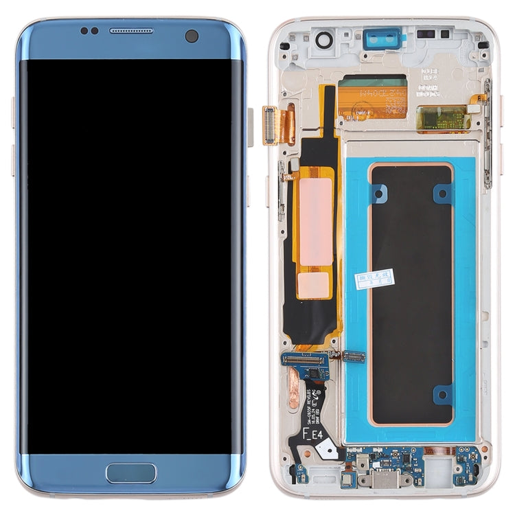 Original Super AMOLED Material LCD Screen and Digitizer Full Assembly(with Frame / Charging Port Flex Cable / Power Button Flex Cable / Volume Button Flex Cable) for Galaxy S7 Edge / G935F / G935FD(Blue) - LCD Screen by buy2fix | Online Shopping UK | buy2fix