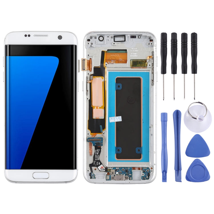 Original Super AMOLED Material LCD Screen and Digitizer Full Assembly(with Frame / Charging Port Flex Cable / Power Button Flex Cable / Volume Button Flex Cable) for Galaxy S7 Edge / G935F / G935FD(White) - LCD Screen by buy2fix | Online Shopping UK | buy2fix