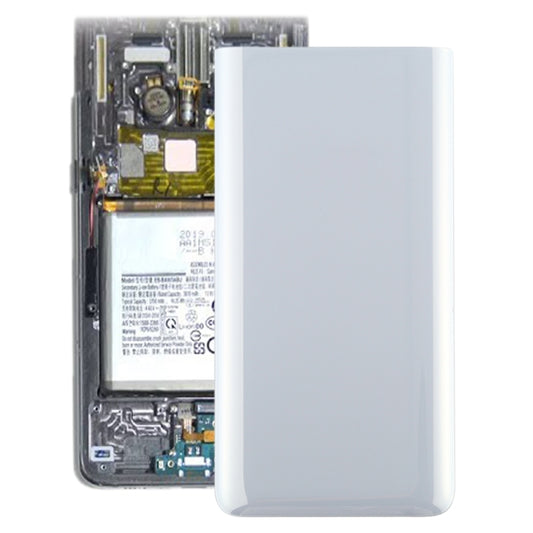 For Galaxy A80 Battery Back Cover (Silver) - Back Cover by buy2fix | Online Shopping UK | buy2fix