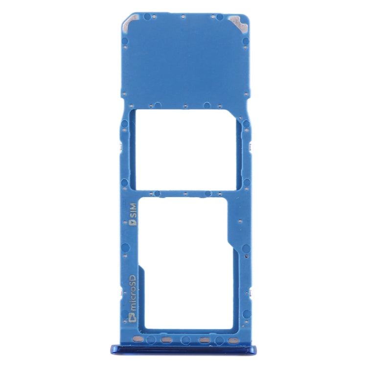 For Galaxy A7 (2018) / A750F SIM Card Tray + Micro SD Card Tray (Blue) - Card Tray by buy2fix | Online Shopping UK | buy2fix