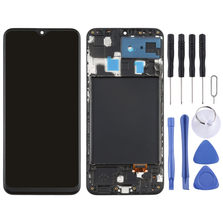 Original Super AMOLED LCD Screen for Galaxy A20 Digitizer Full Assembly with Frame - LCD Screen by buy2fix | Online Shopping UK | buy2fix