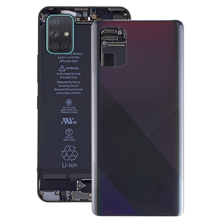 For Galaxy A71 Original Battery Back Cover (Black) - Back Cover by buy2fix | Online Shopping UK | buy2fix