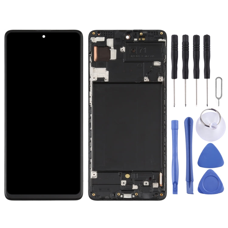 Original Super AMOLED LCD Screen for Galaxy A71 Digitizer Full Assembly with Frame (Black) - LCD Screen by buy2fix | Online Shopping UK | buy2fix