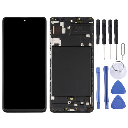 Original Super AMOLED LCD Screen for Galaxy A71 Digitizer Full Assembly with Frame (Black) - LCD Screen by buy2fix | Online Shopping UK | buy2fix