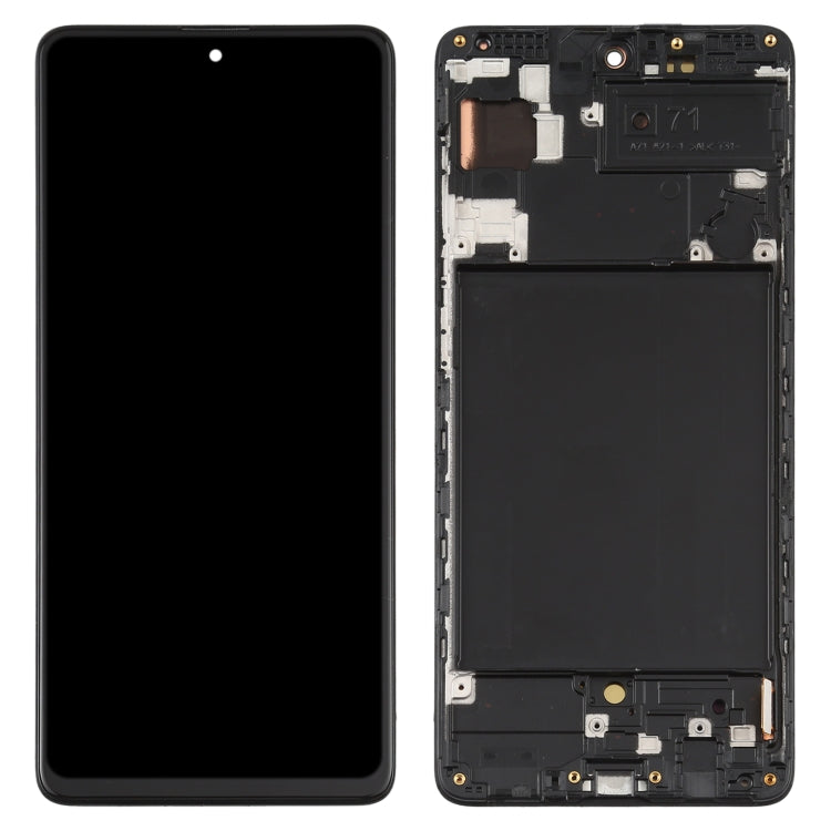 Original Super AMOLED LCD Screen for Galaxy A71 Digitizer Full Assembly with Frame (Black) - LCD Screen by buy2fix | Online Shopping UK | buy2fix