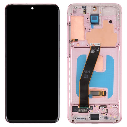 Original Dynamic AMOLED Material LCD Screen and Digitizer Full Assembly with Frame for Samsung Galaxy S20 4G SM-G980(Pink) - LCD Screen by buy2fix | Online Shopping UK | buy2fix