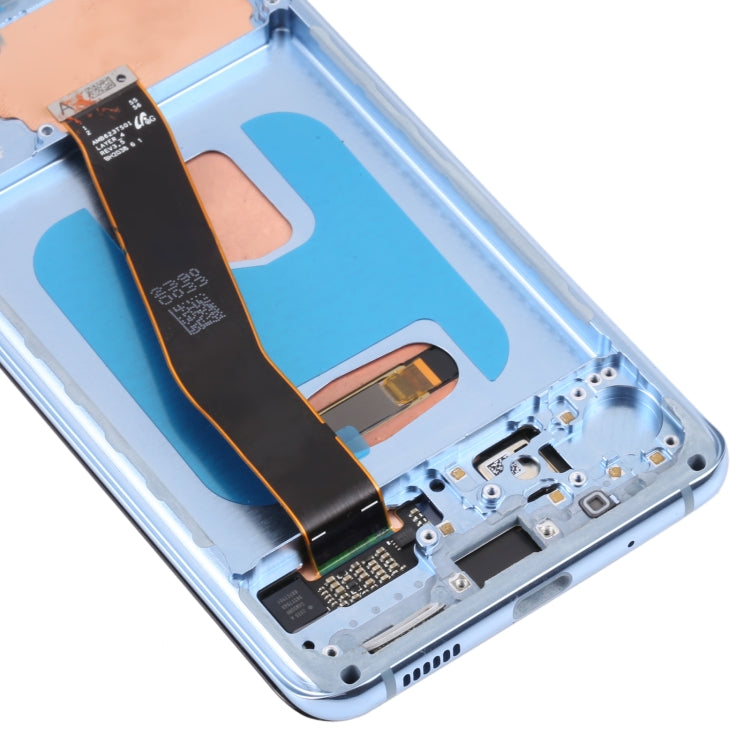 Original Dynamic AMOLED Material LCD Screen and Digitizer Full Assembly with Frame for Samsung Galaxy S20 4G SM-G980(Blue) - LCD Screen by buy2fix | Online Shopping UK | buy2fix