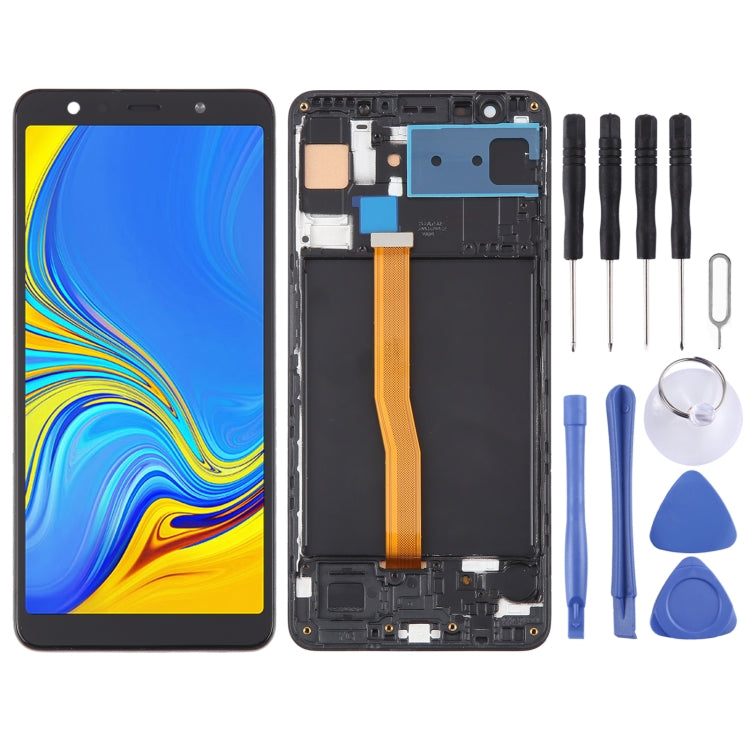 TFT LCD Screen for Samsung Galaxy A7 (2018) / SM-A750F Digitizer Full Assembly with Frame (Black) - LCD Screen by buy2fix | Online Shopping UK | buy2fix