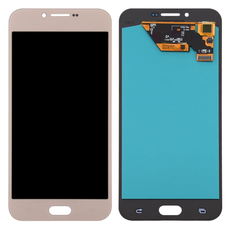 OLED LCD Screen for Samsung Galaxy A8 (2016) / SM-A810 with Digitizer Full Assembly (Gold) - LCD Screen by buy2fix | Online Shopping UK | buy2fix