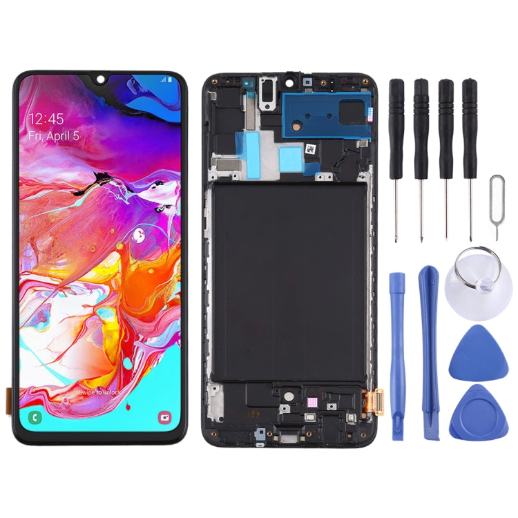 TFT LCD Screen for Samsung Galaxy A70  Digitizer Full Assembly with Frame, Not Supporting Fingerprint Identification (Black) - LCD Screen by buy2fix | Online Shopping UK | buy2fix