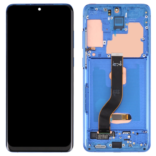 Original Super AMOLED LCD Screen for Samsung Galaxy S20+ 5G SM-G986B/G985 Digitizer Full Assembly with Frame (Dark Blue) - LCD Screen by buy2fix | Online Shopping UK | buy2fix