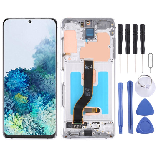 Original Super AMOLED LCD Screen for Samsung Galaxy S20+ 5G SM-G986B/G985 Digitizer Full Assembly with Frame (Silver) - LCD Screen by buy2fix | Online Shopping UK | buy2fix