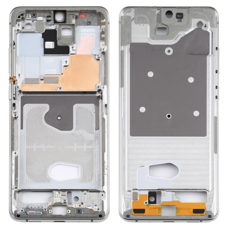 For Samsung Galaxy S20 Ultra  Middle Frame Bezel Plate with Side Keys (Silver) - Frame Bezel Plate by buy2fix | Online Shopping UK | buy2fix