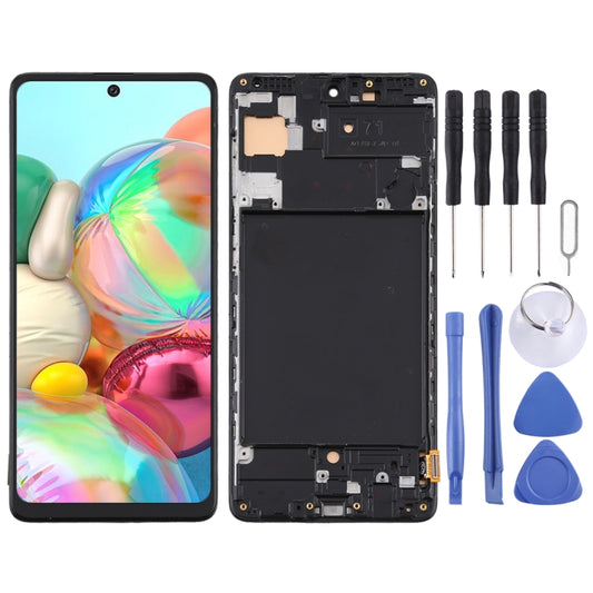 TFT Material LCD Screen and Digitizer Full Assembly With Frame (Not Supporting Fingerprint Identification) for Samsung Galaxy A71 / SM-A715(Black) - LCD Screen by buy2fix | Online Shopping UK | buy2fix
